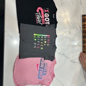 Lot of toddler Under Armour & Nike shirts
